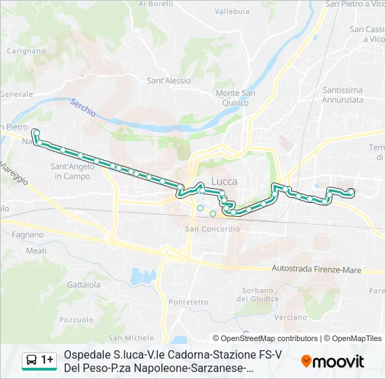 1+ Bus Line Map
