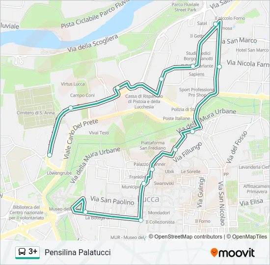 3+ Bus Line Map