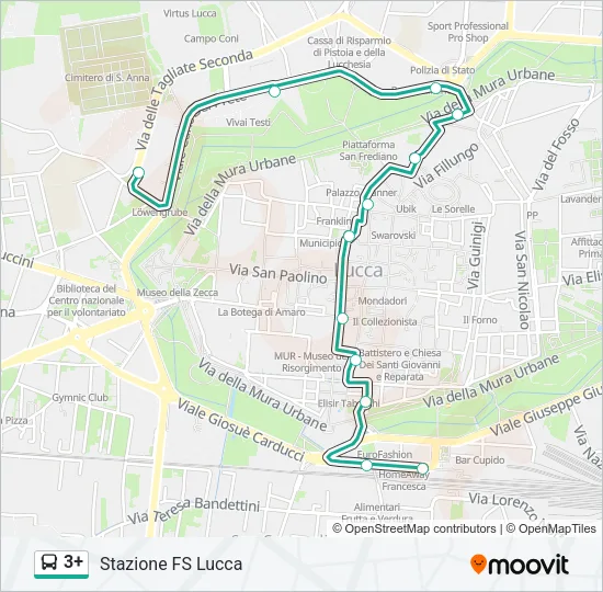 3+ Bus Line Map