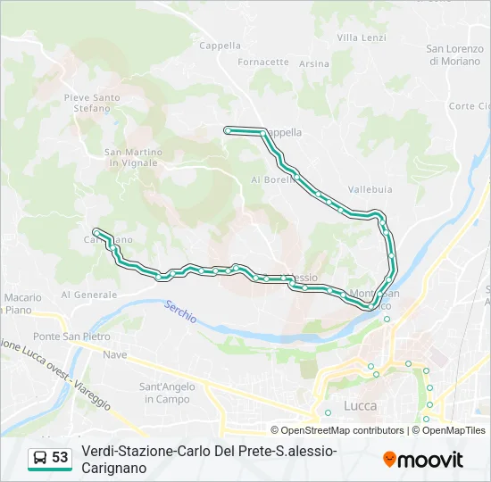 53 Bus Line Map