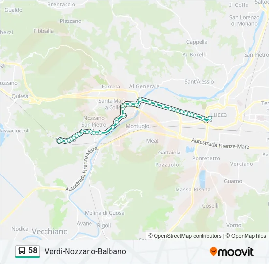 58 Bus Line Map