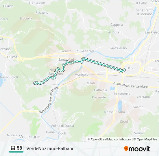 58 Bus Line Map