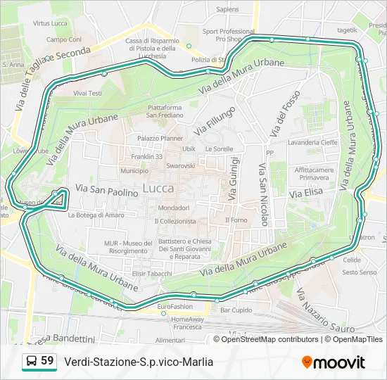 59 Bus Line Map