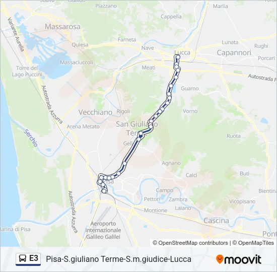 E3 Bus Line Map