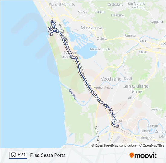 E24 Bus Line Map