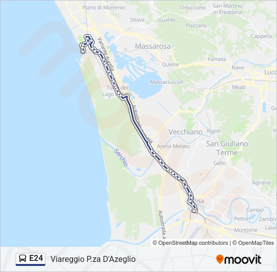 E24 Bus Line Map