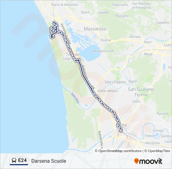 E24 Bus Line Map