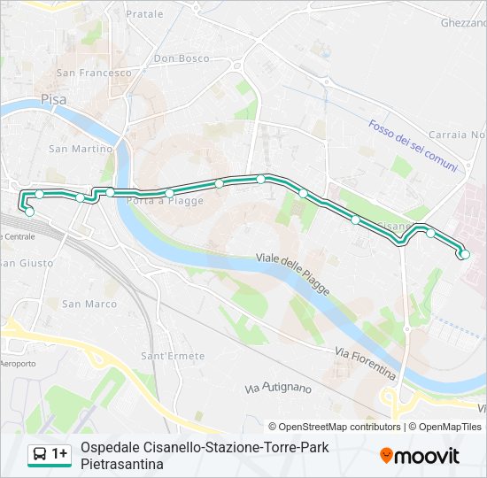 1+ Bus Line Map