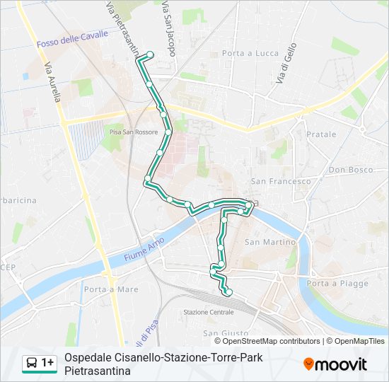 1+ Bus Line Map
