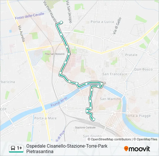 1+ Bus Line Map