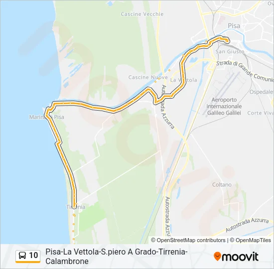 10 Bus Line Map