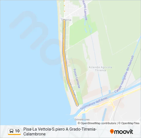10 Bus Line Map