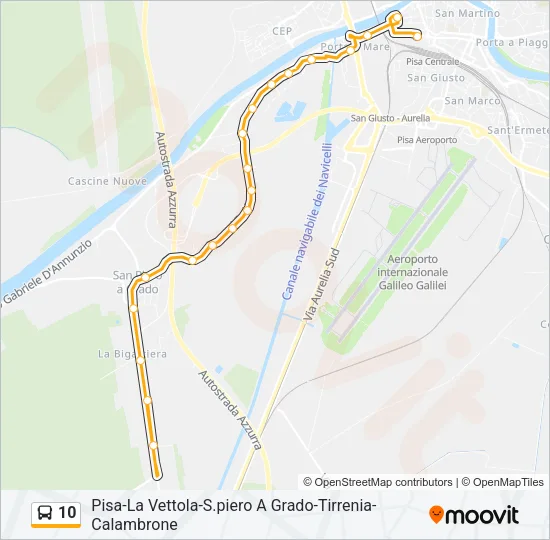 10 Bus Line Map