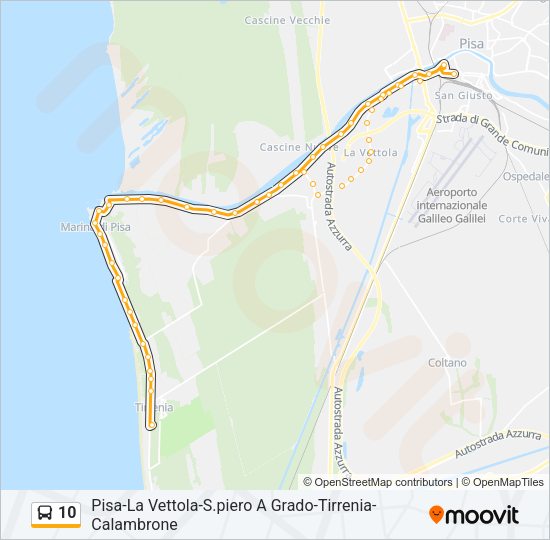 10 Bus Line Map