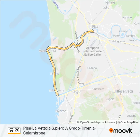 20 Bus Line Map