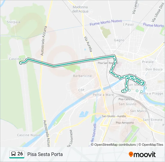 26 Bus Line Map