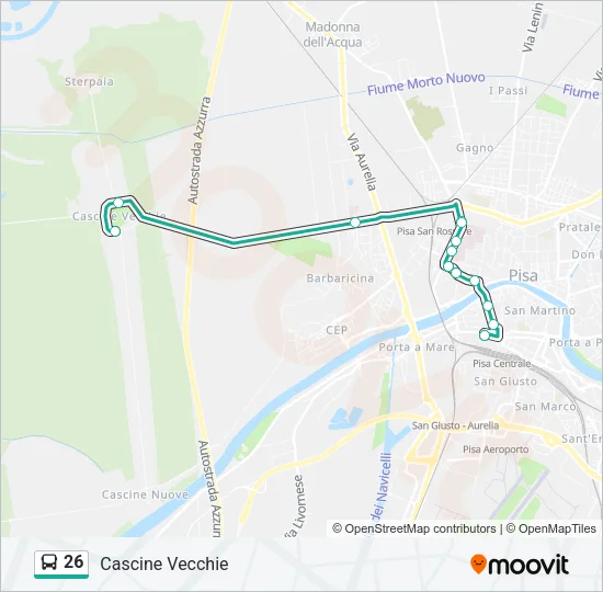 26 Bus Line Map