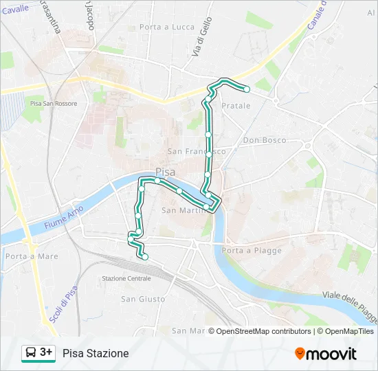 3+ Bus Line Map