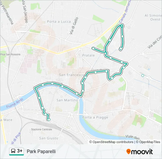 3+ Bus Line Map