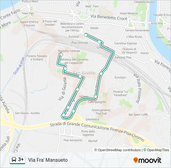 3+ Bus Line Map