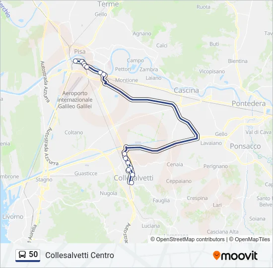 50 Bus Line Map