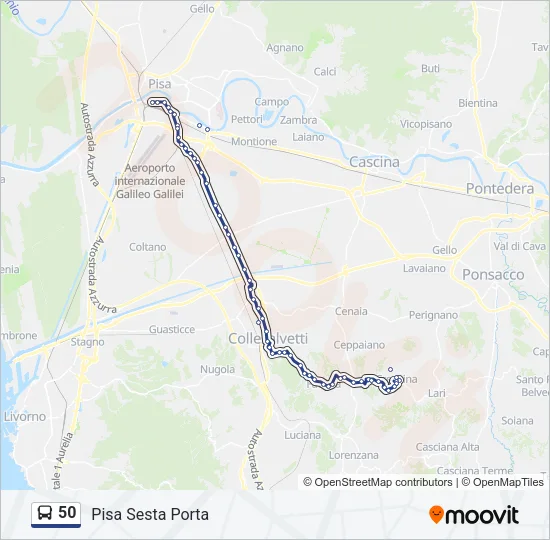50 Bus Line Map