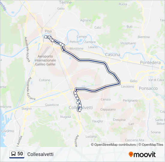 50 Bus Line Map