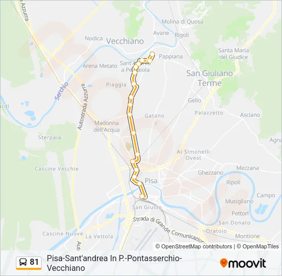 81 Bus Line Map