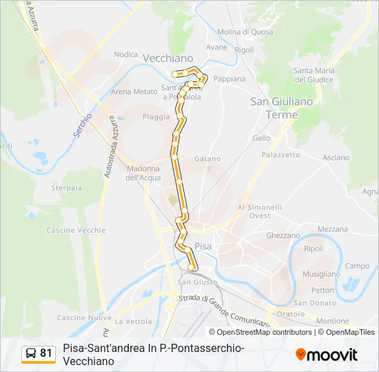 81 Bus Line Map