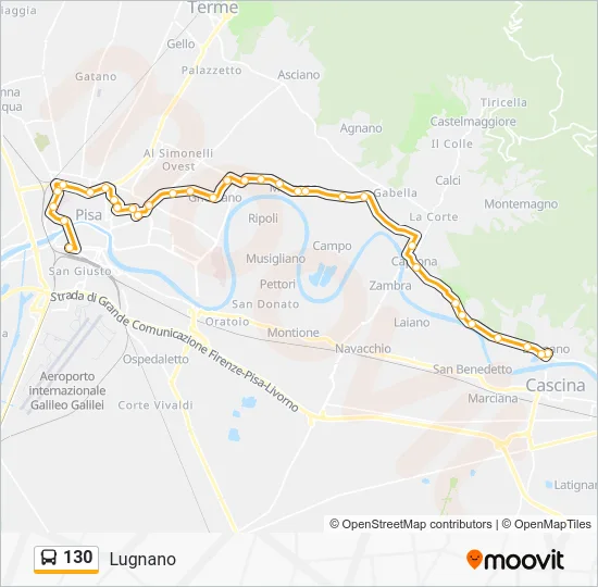 130 Bus Line Map