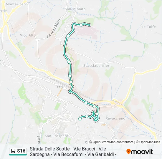 S16 Bus Line Map