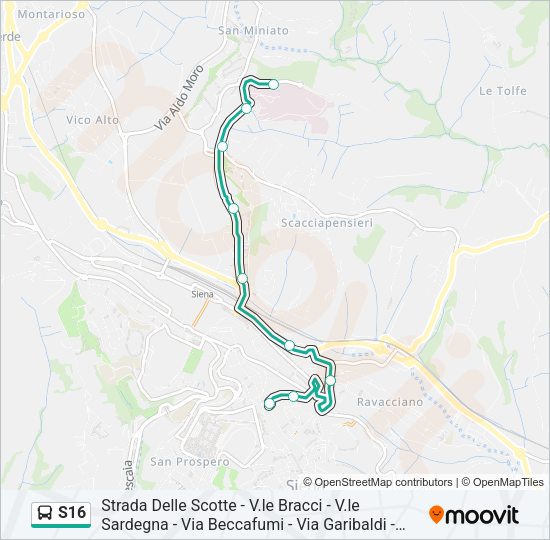 S16 Bus Line Map