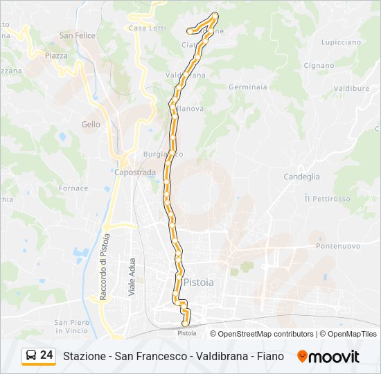 24 Bus Line Map