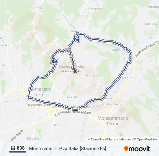808 Bus Line Map