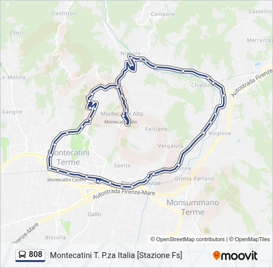 808 Bus Line Map