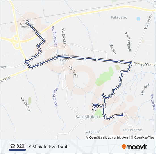 320 Bus Line Map