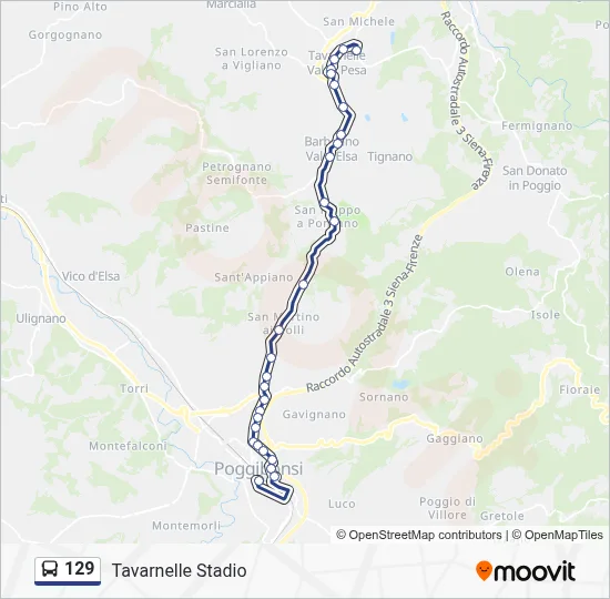 129 Route: Schedules, Stops & Maps - Tavarnelle Stadio (Updated)