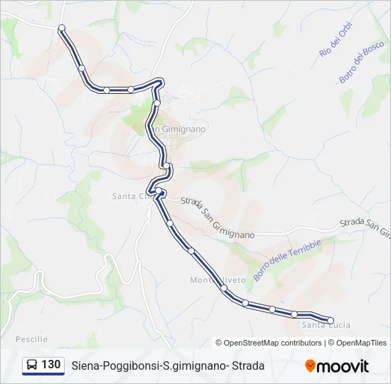 130 Bus Line Map