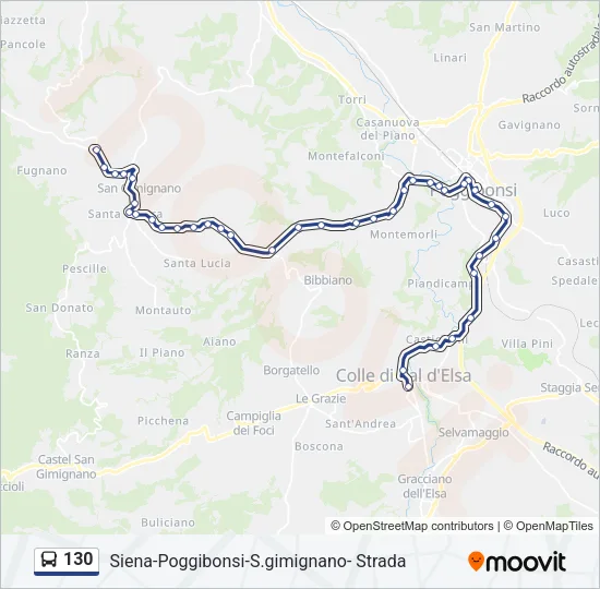 130 Bus Line Map