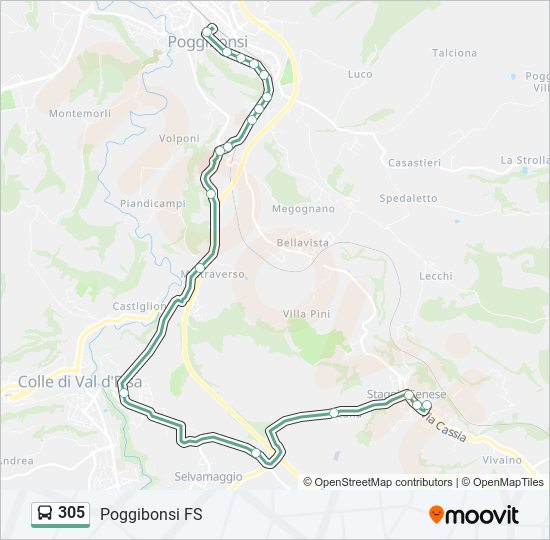 305 Route: Schedules, Stops & Maps - Poggibonsi FS (Updated)