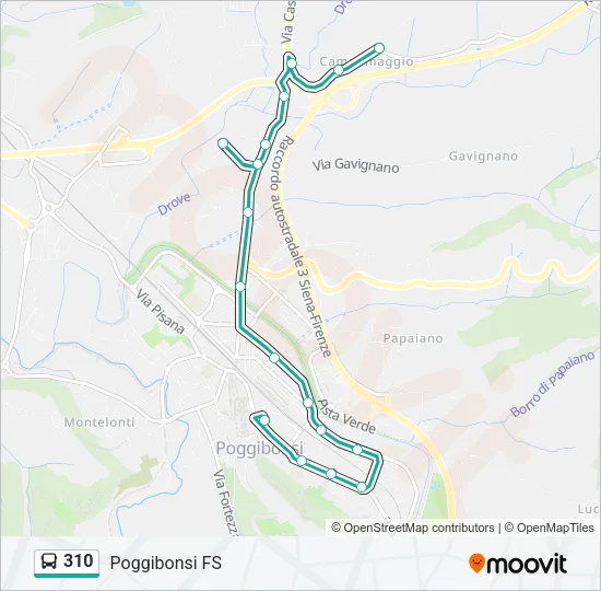 310 Bus Line Map