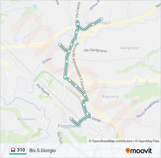 310 Bus Line Map