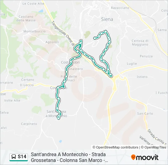 S14 Bus Line Map