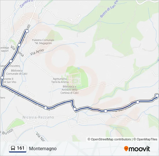 161 Bus Line Map