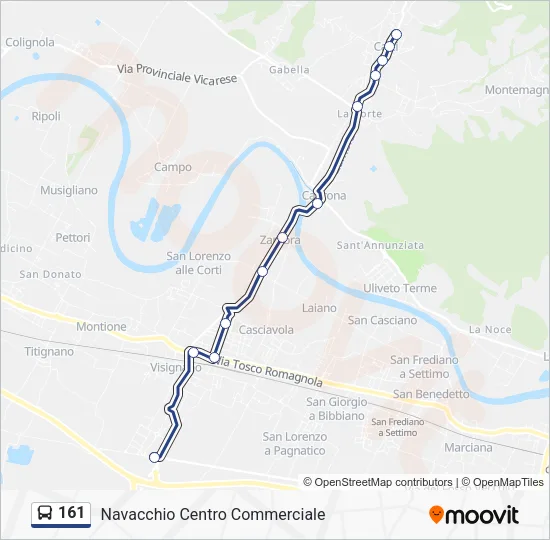 161 Bus Line Map