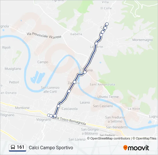 161 Bus Line Map