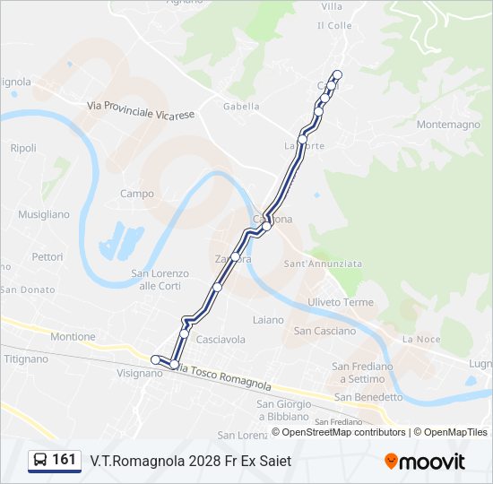161 Bus Line Map