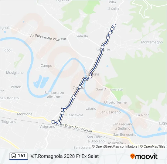 Percorso linea bus 161