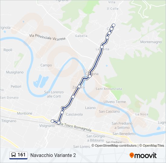 161 Bus Line Map