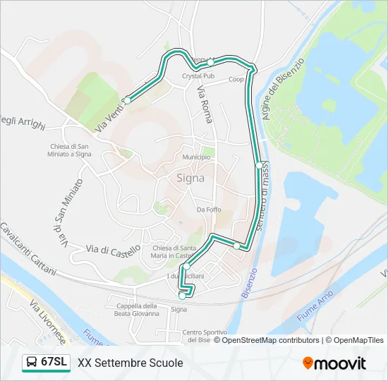 67SL Bus Line Map